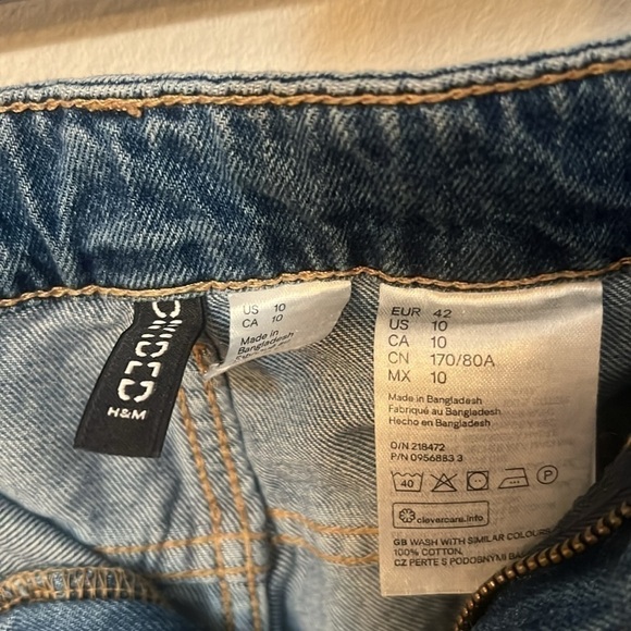 Divided blue jeans distress oversize wide leg grunge y2k retro - Picture 9 of 9